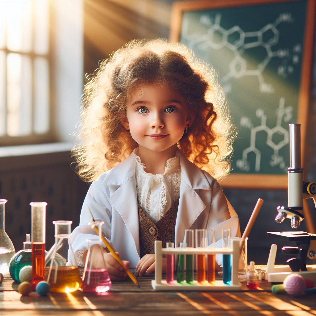 Illustration of Ada Twist surrounded by scientific tools