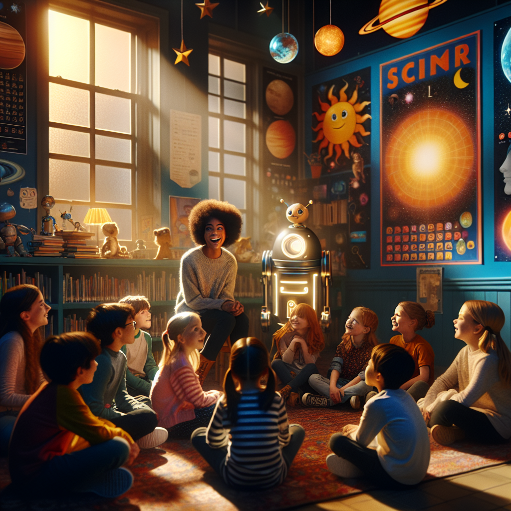 Children engaged in a science-related storytelling session