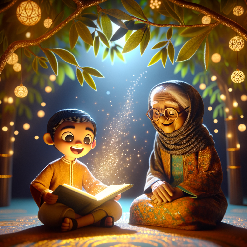 Animated scene from Plotagon showing characters interacting, with a script visible on the side