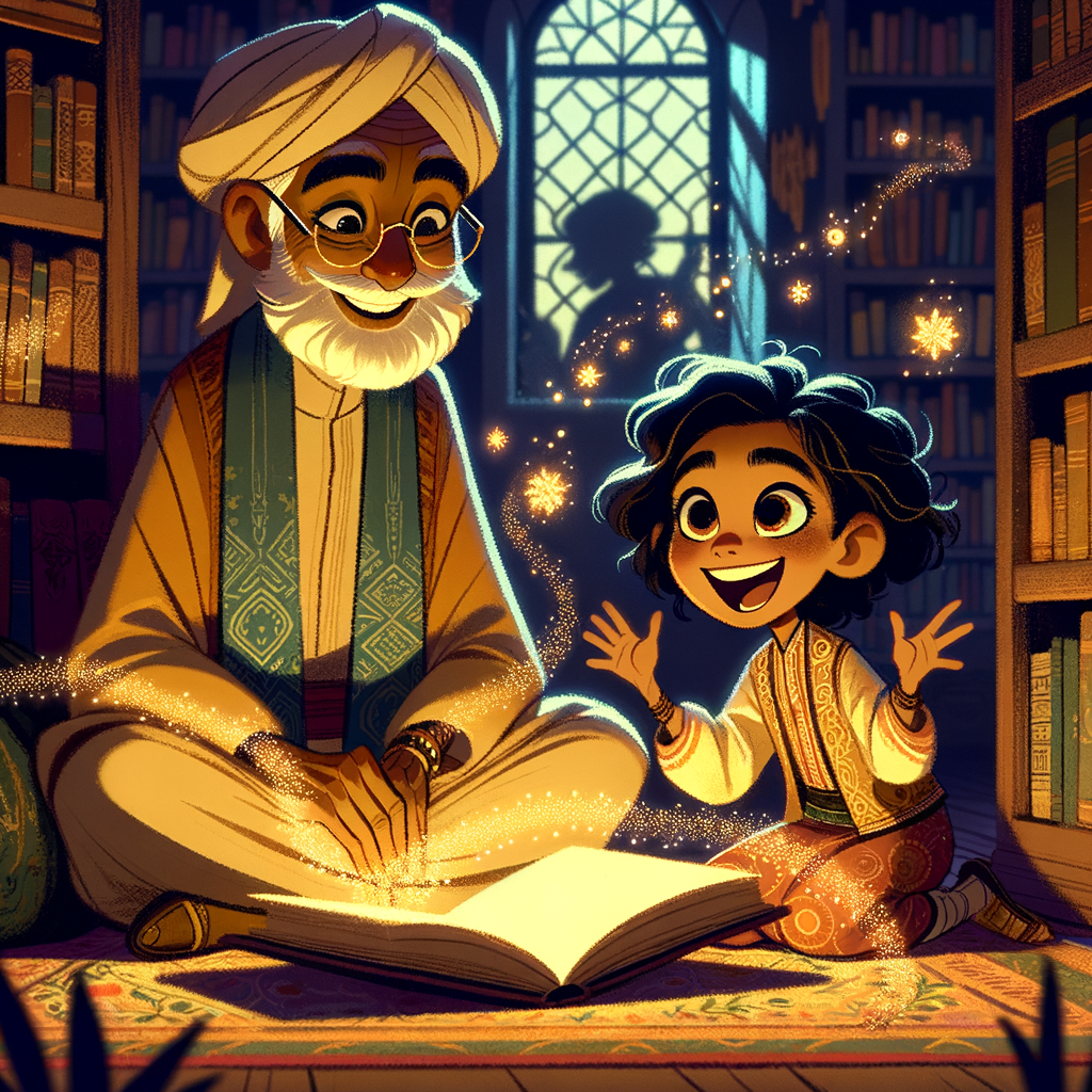 Children gathered around a teacher, engaging in a storytelling session with animated expressions.