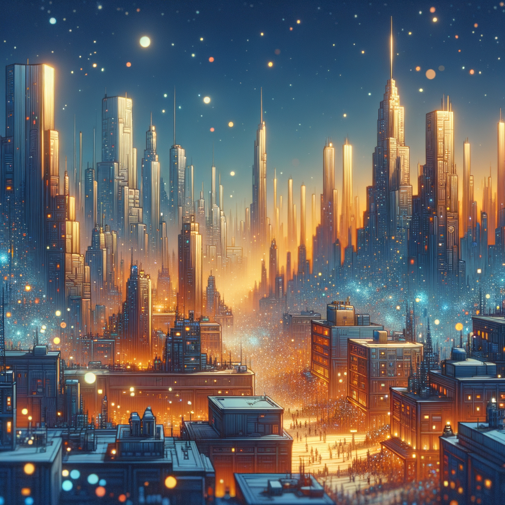 A futuristic cityscape