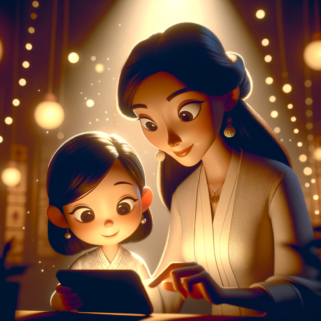 "Colorful illustration depicting character building themes from children's stories with moral lessons for young readers."
